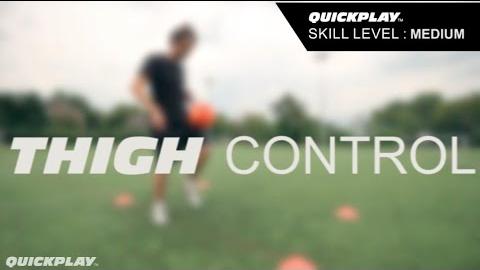 Refine your ball control skills with the Thigh Control drill. Utilizing your thigh effectively can give you a competitive edge on the pitch. Learn to bring the ball under control with your thigh, allowing for quick drops at your feet, directional movement, and setting up for volleys